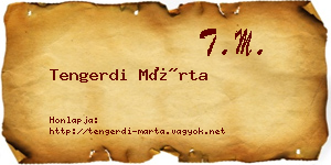Tengerdi Márta névjegykártya